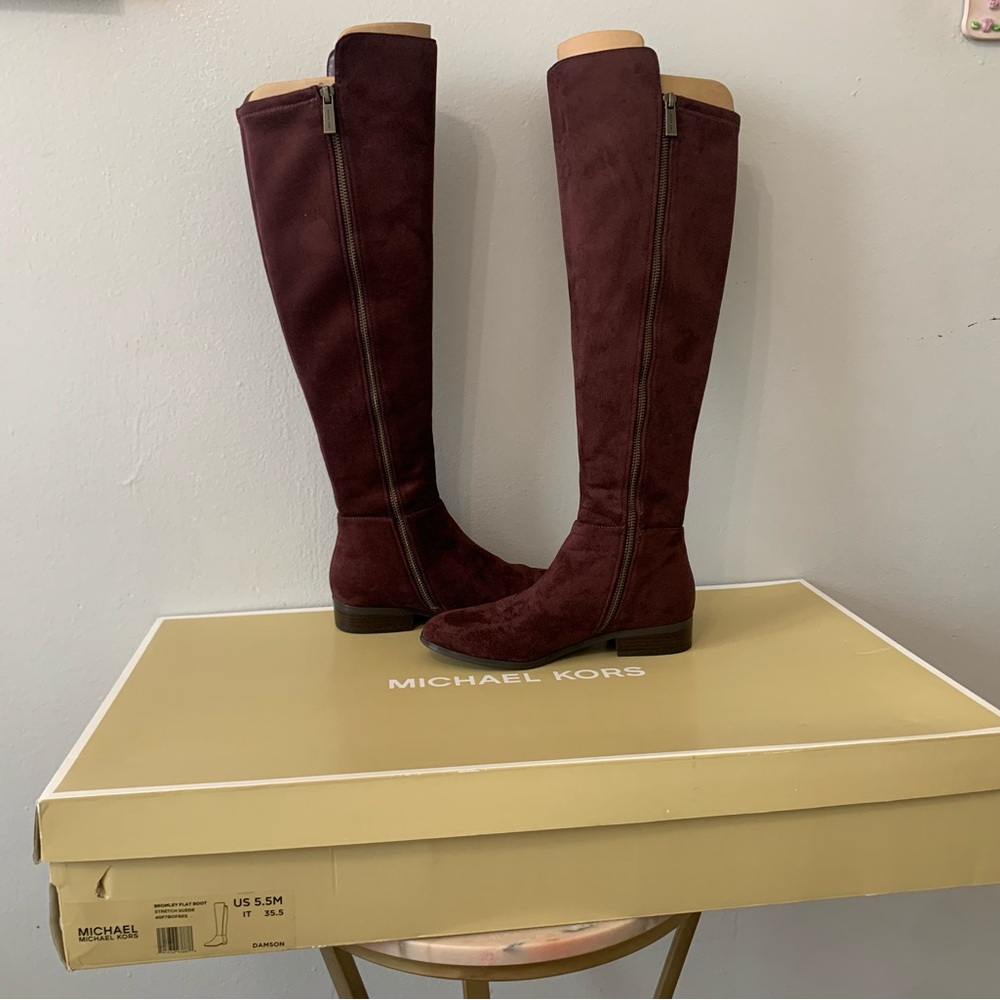 Michael Kors suede Bromley over the knee Boots in fair condition.